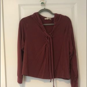 cropped light hoodie